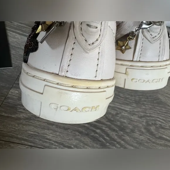 Coach C115 Sneakers With Sequins And Star Patches. Size 5