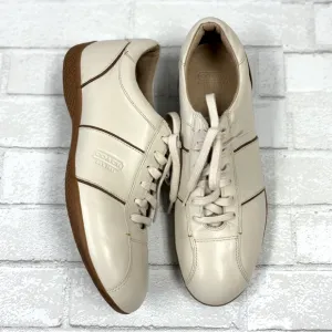 Coach Meyer Leather Men's Cream Casual Sneakers Size 10.5M