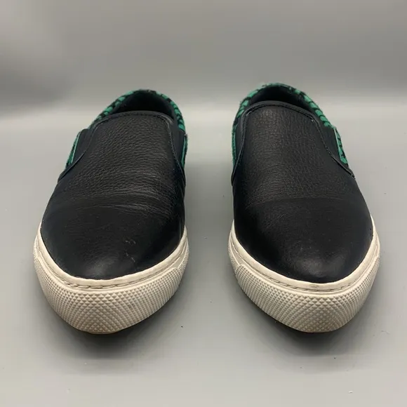 COACH SAMPLE LEATHER LEOPARD SLIP-ON SNEAKERS SIZE 9