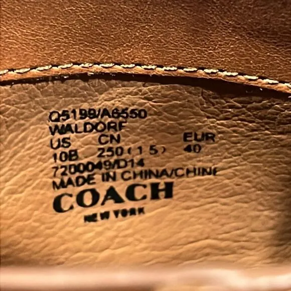🔥🔥 COACH Waldorf Cinnamon Tan Leather Ankle Boots Booties Women Sz 10B - EUC