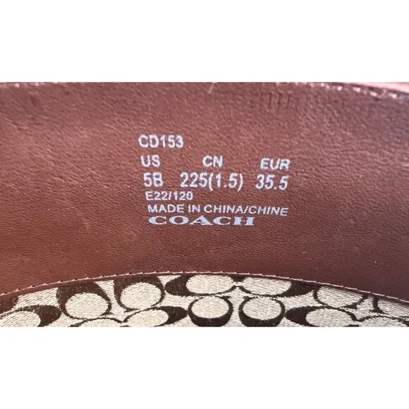 Coach Womens Lilli Leather Walnut Knee-High Boots US Size 5B