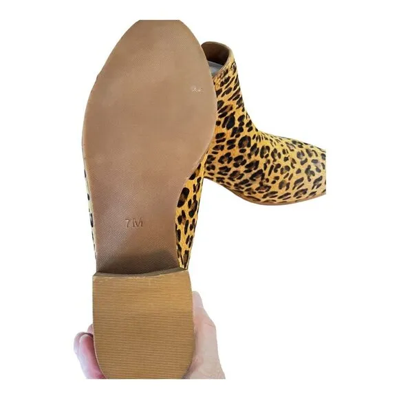 Coconuts By Matisse BECCA Womens Leopard Print Ankle Boots Pull On Size 7M