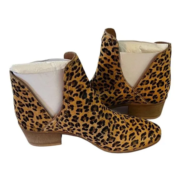 Coconuts By Matisse BECCA Womens Leopard Print Ankle Boots Pull On Size 7M