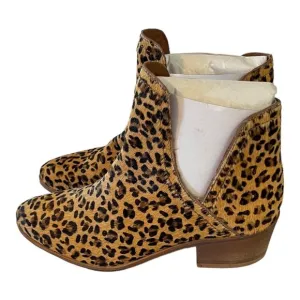 Coconuts By Matisse BECCA Womens Leopard Print Ankle Boots Pull On Size 7M