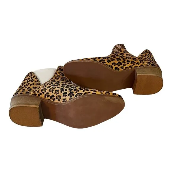 Coconuts By Matisse BECCA Womens Leopard Print Ankle Boots Pull On Size 7M