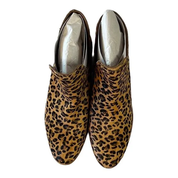 Coconuts By Matisse BECCA Womens Leopard Print Ankle Boots Pull On Size 7M