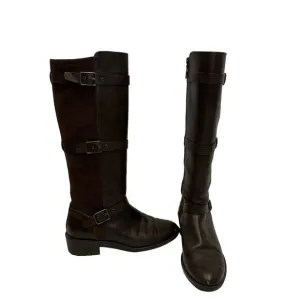 Cole Haan Brown Leather &amp; Suede Knee-High Boots - Size 7