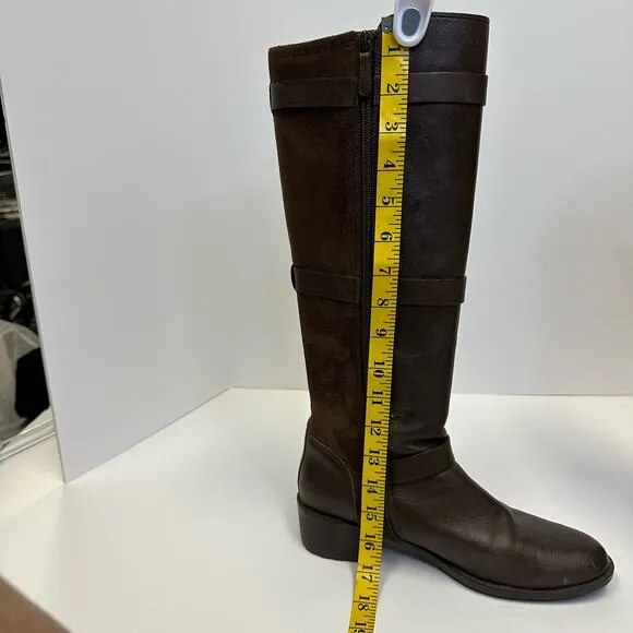 Cole Haan Brown Leather &amp; Suede Knee-High Boots - Size 7