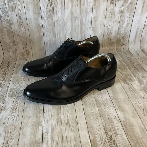 Cole Haan Grand O’s Black Leather Oxfords Men's Size 11.5 M Lace Up Dress Shoes