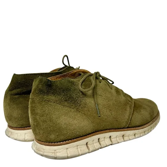 Cole Haan Grand Øs Olive Green Suede Chukka Ankle Bootie Men's Shoes Size 11.5