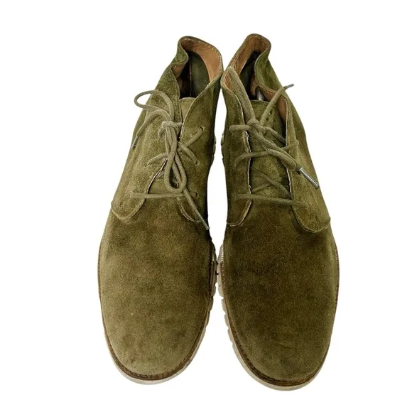 Cole Haan Grand Øs Olive Green Suede Chukka Ankle Bootie Men's Shoes Size 11.5