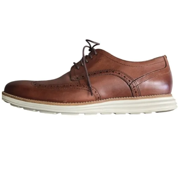 COLE HAAN Grand Wingtip Mens Dress Shoes 11M Brown Lace Up