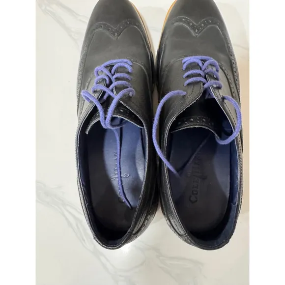 Cole Haan Great Jones Wingtip Oxford Shoes Black Mens Size 10.5