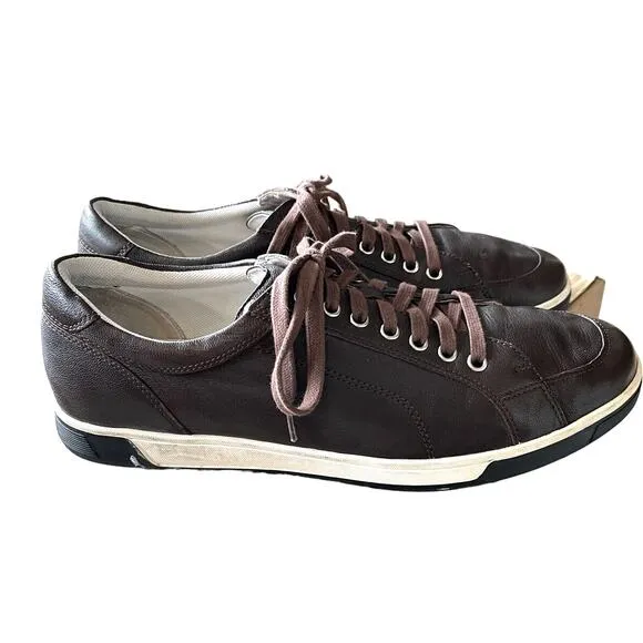 Cole Haan Men's 12 Grand Crosscourt II Sneakers Dark Brown Leather Lace Up Shoes