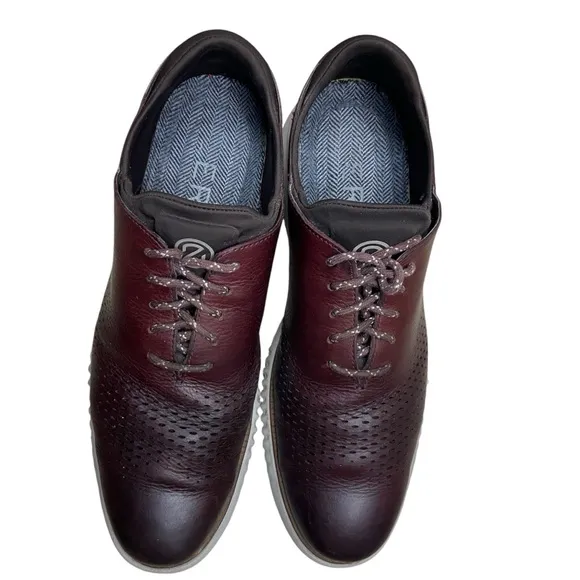 Cole Haan Men’s 2.Zerogrand Laser Wingtip Oxford Shoes 11 Regular Red Brown