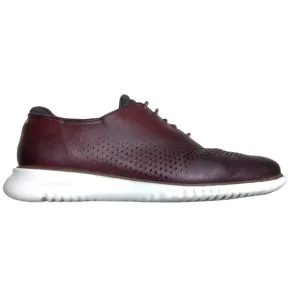 Cole Haan Men’s 2.Zerogrand Laser Wingtip Oxford Shoes 11 Regular Red Brown