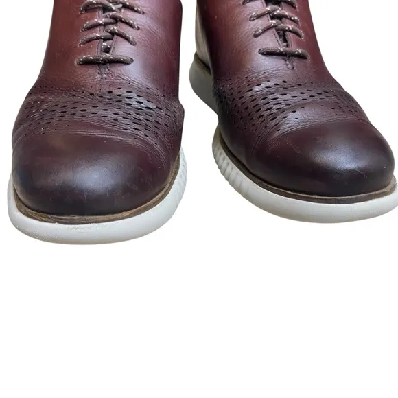Cole Haan Men’s 2.Zerogrand Laser Wingtip Oxford Shoes 11 Regular Red Brown