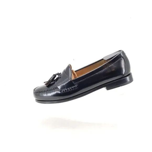 Cole Haan Mens Black Leather Tassel Career Dress Shoes Size 8.5 EEE