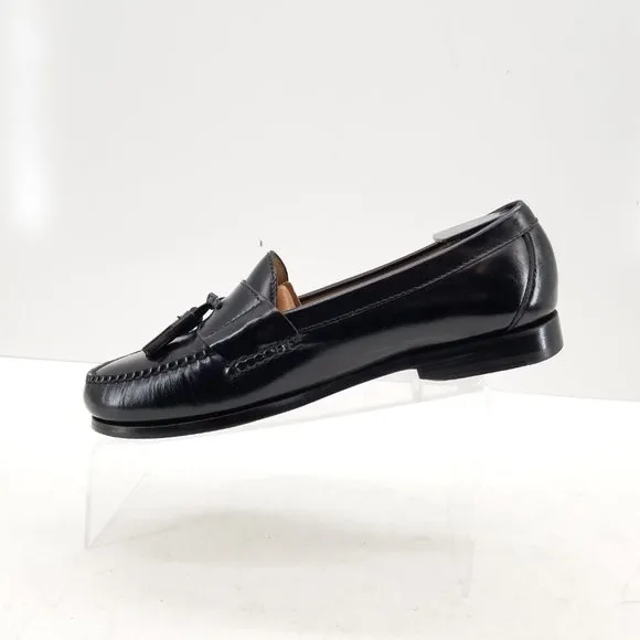 Cole Haan Mens Black Leather Tassel Career Dress Shoes Size 8.5 EEE
