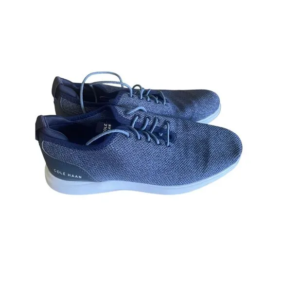 Cole Haan Mens Blue Grand Plus Essex Distance Knit Oxford Shoes Size 8M