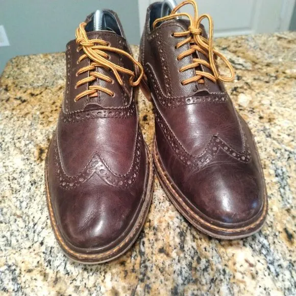 Cole Haan Men's Colton Brogue Wingtip Dress Oxford Shoes C11757 Brown Sz 9M