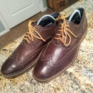 Cole Haan Men's Colton Brogue Wingtip Dress Oxford Shoes C11757 Brown Sz 9M