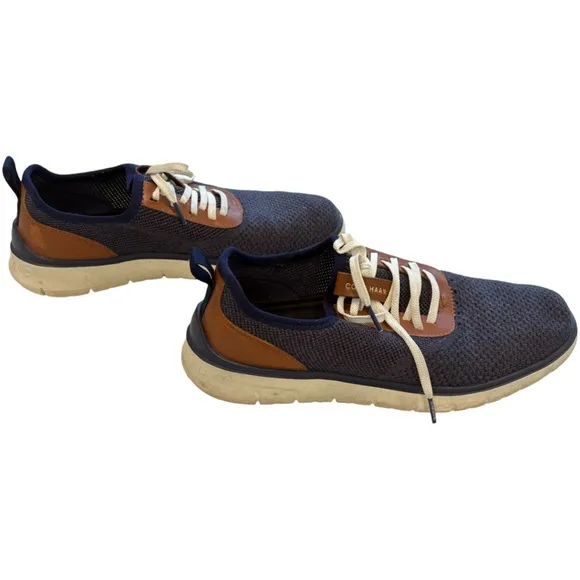 COLE HAAN Men's Generation ZERØGRAND Navy and Brown Sneakers