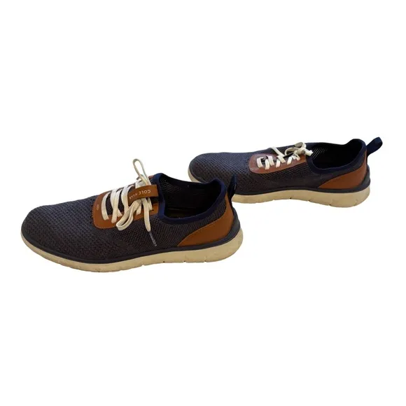 COLE HAAN Men's Generation ZERØGRAND Navy and Brown Sneakers