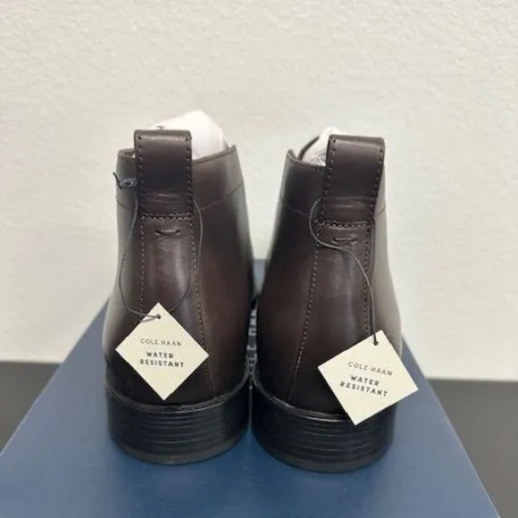 COLE HAAN Men's Hawthorne Chukka Boots Water Resistant Black Size 10 New in Box