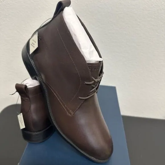COLE HAAN Men's Hawthorne Chukka Boots Water Resistant Black Size 10 New in Box