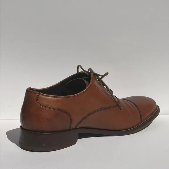 Cole Haan Men's Lenox Hill Cap Oxford Brown Size 7.5M  Lace Up Dress Shoes