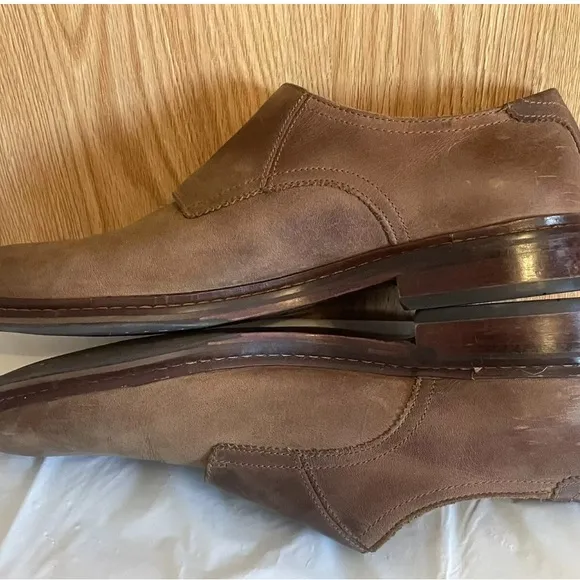 Cole Haan Men's Monk Strap Dress Shoes Size 10 M Leather Brown ( READ 👇🏼)