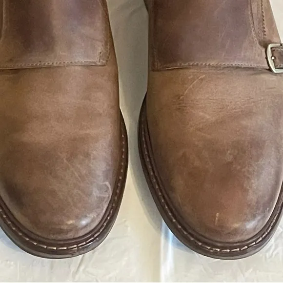 Cole Haan Men's Monk Strap Dress Shoes Size 10 M Leather Brown ( READ 👇🏼)