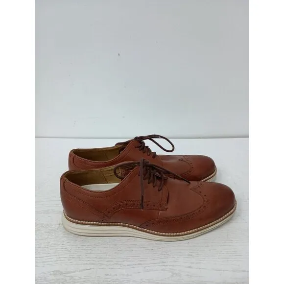 Cole Haan Mens Original Grand Wingtip Oxford Shoes Size 8.5 Chestnut Brown