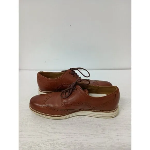 Cole Haan Mens Original Grand Wingtip Oxford Shoes Size 8.5 Chestnut Brown