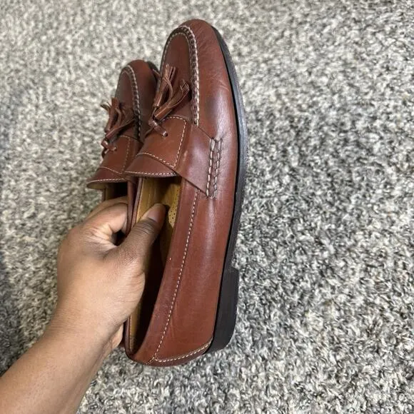 Cole Haan Men's Pinch Tassel Dress Loafer Shoes Saddle Tan Brown size 8 D