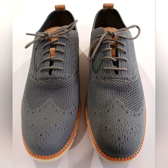 Cole Haan Mens (Size 10.5W) Ironstone/Ivory Zerogrand Oxford Shoes (NWT)
