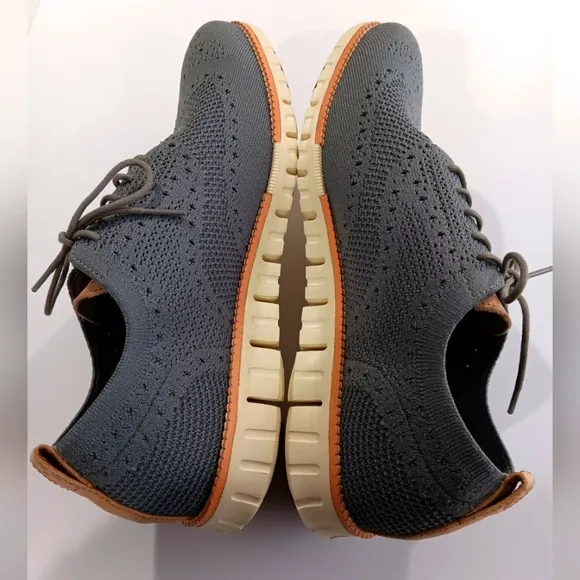 Cole Haan Mens (Size 10.5W) Ironstone/Ivory Zerogrand Oxford Shoes (NWT)