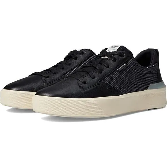 Cole Haan Mens Size 11.5W Black/Ivory GrandPrø Crew Sneaker Shoes Lace Up L10-15