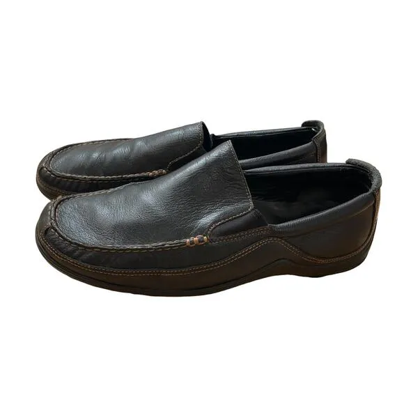 COLE HAAN Men's Tucker Venetian Slip On Loafers Brown Leather Size 9.5 W Classic