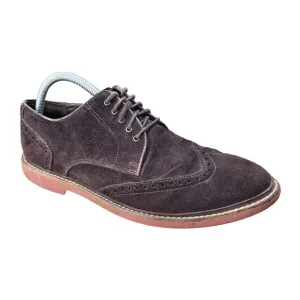 Cole Haan Oxford Shoes Mens 9.5 M Brown Suede Wingtip Dress C11870