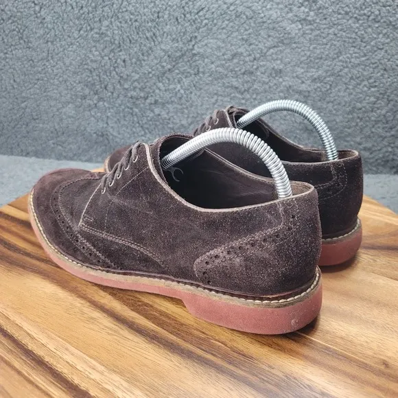 Cole Haan Oxford Shoes Mens 9.5 M Brown Suede Wingtip Dress C11870