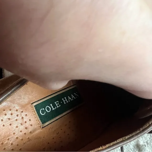 Cole Haan Taupe Suede Oxford Lace Up Dress Shoes - Size 11.5D - Made in Brazil