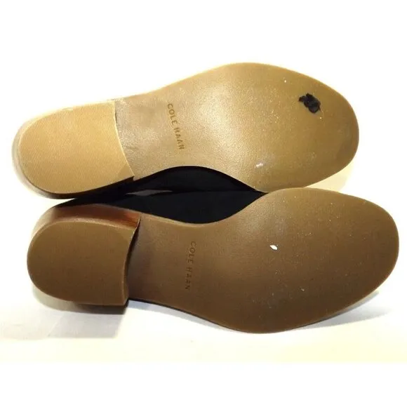 Cole Haan Womens 6B Jayne Suede  Black Laser Cut Booties New NO BOX