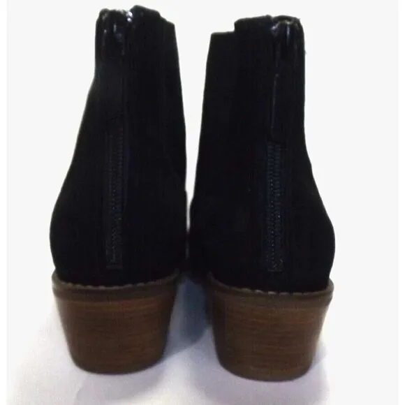 Cole Haan Womens 6B Jayne Suede  Black Laser Cut Booties New NO BOX