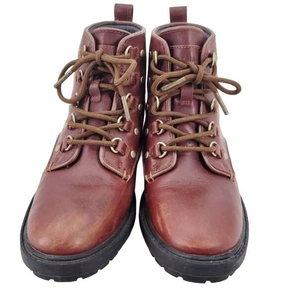 Cole Haan Women's Briana Grand Lace-up Leather Hiker Boots Size 6