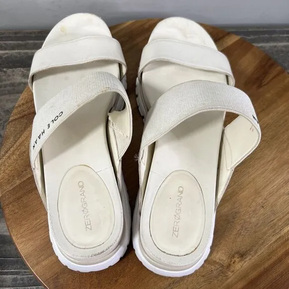 Cole Haan Womens Size 7 B Zerogrand Double Strap Wedge Sandals W17044 Shoes