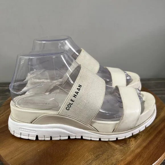 Cole Haan Womens Size 7 B Zerogrand Double Strap Wedge Sandals W17044 Shoes