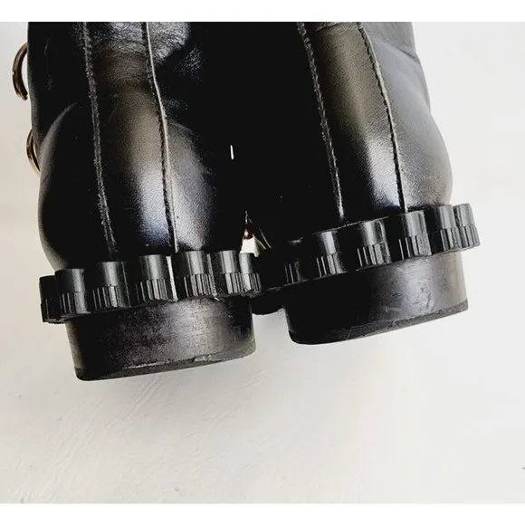 Coliac Cake Embellished Derby Piercing  Pearl Combat Boots 5 With Imperfections