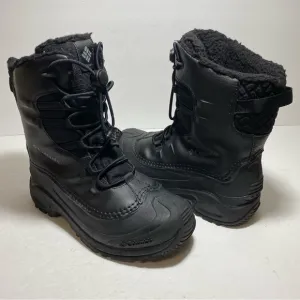 Columbia Bugaboot Celsius Waterproof Black Boots Youth Size 5